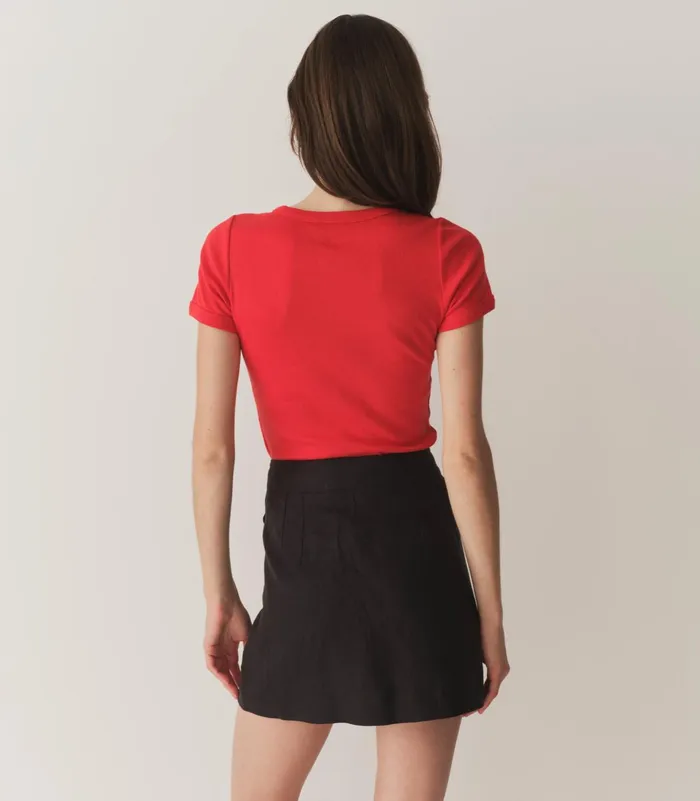 Women DEN Tees Vivi Tee Scarlet Women DEN Tees Vivi Tee Scarlet