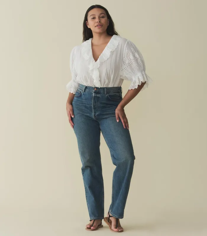 Women DEN Tops Henri Top Salt Eyelet Women DEN Tops Henri Top Salt Eyelet