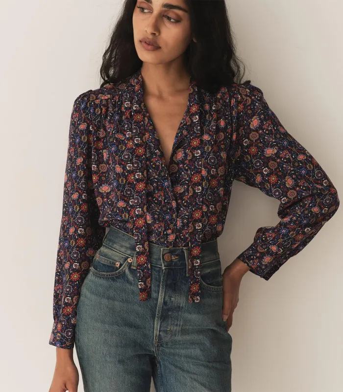 Women DEN Tops Josseline Top Midnight Riviera Medallion