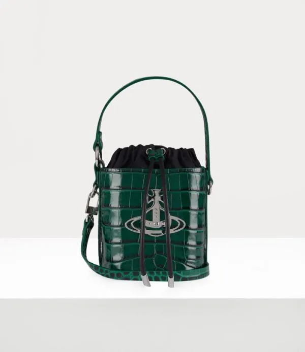 Women Daisy Drawstring Bucket Bag Green Viviennewestwood Handbags