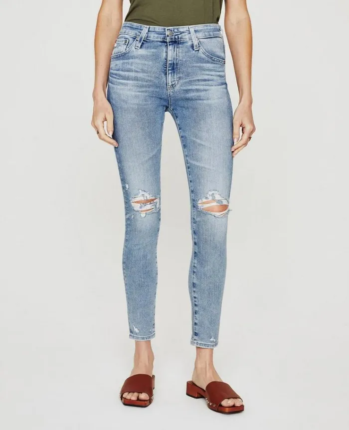 Women Denim AG Jeans Farrah Skinny Ankle 20 Years Undertow Destructed Women Denim AG Jeans Farrah Skinny Ankle 20 Years Undertow Destructed