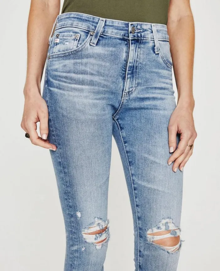 Women Denim AG Jeans Farrah Skinny Ankle 20 Years Undertow Destructed Women Denim AG Jeans Farrah Skinny Ankle 20 Years Undertow Destructed