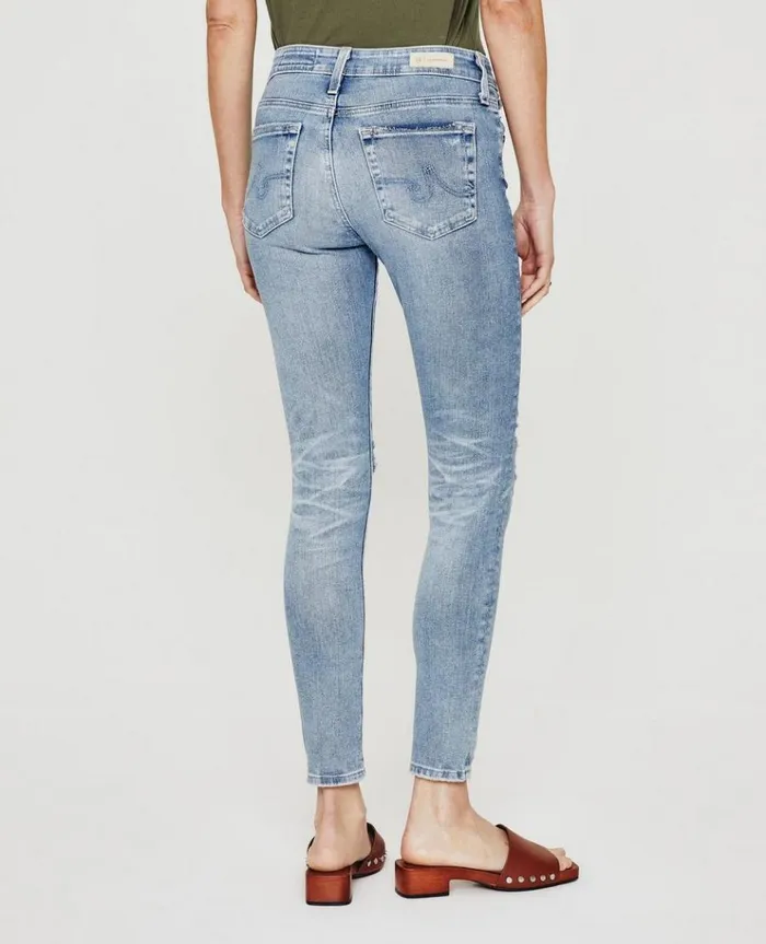 Women Denim AG Jeans Farrah Skinny Ankle 20 Years Undertow Destructed Women Denim AG Jeans Farrah Skinny Ankle 20 Years Undertow Destructed