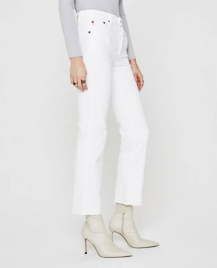 Women Denim AG Jeans Kinsley Authentic White Destructed Women Denim AG Jeans Kinsley Authentic White Destructed