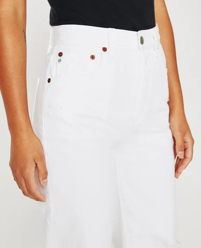 Women Denim AG Jeans Knoxx Authentic White Destructed Women Denim AG Jeans Knoxx Authentic White Destructed