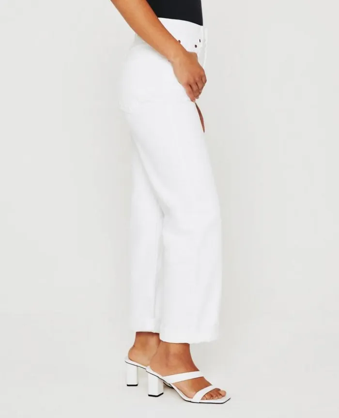 Women Denim AG Jeans Knoxx Authentic White Destructed Women Denim AG Jeans Knoxx Authentic White Destructed