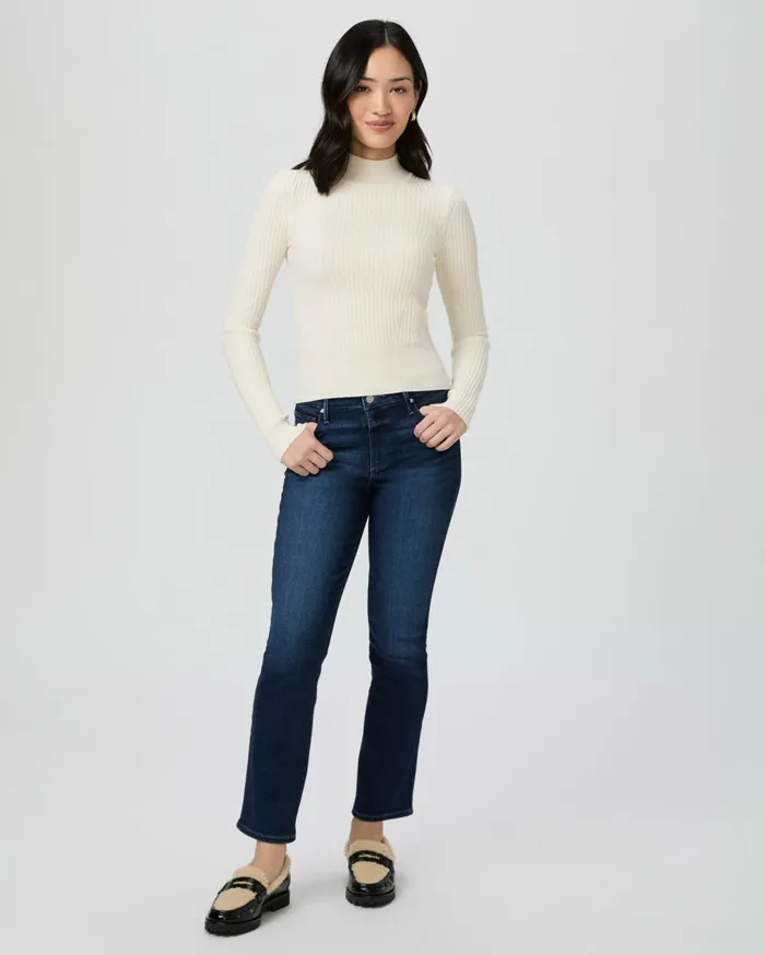 Women Denim PAIGE Cindy Straight Jean 8211 Praline