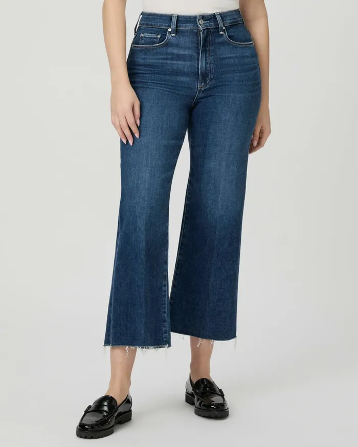 Women Denim PAIGE Flaunt Denim Spotlight Wide Leg Jean 8211 Vignette