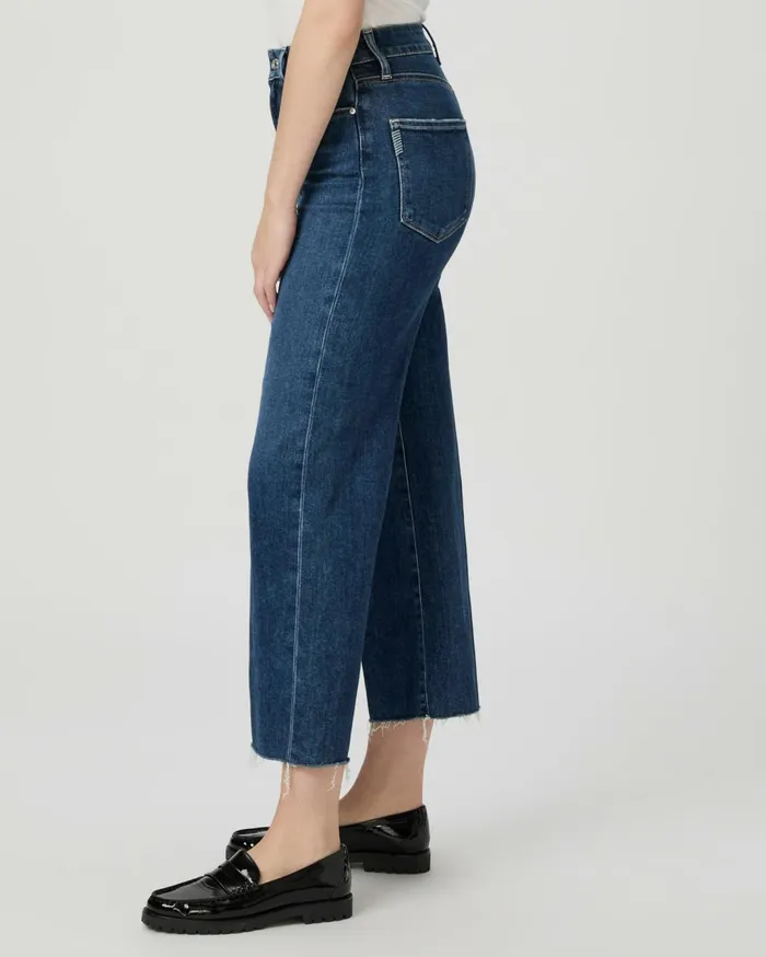Women Denim PAIGE Flaunt Denim Spotlight Wide Leg Jean 8211 Vignette
