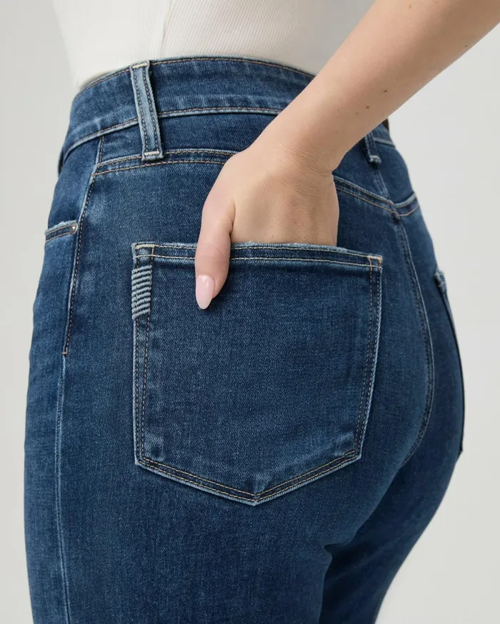 Women Denim PAIGE Flaunt Denim Spotlight Wide Leg Jean 8211 Vignette
