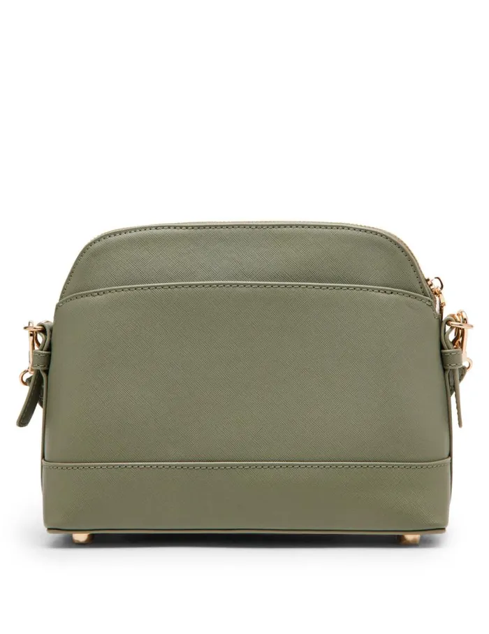 Women Dome Crossbody With Logo Web Strap Soft Olive Anne Klein Crossbody Bags