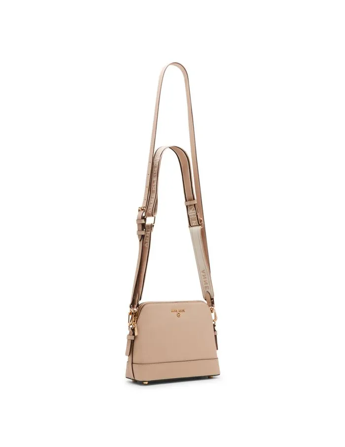 Women Dome Crossbody With Logo Web Strap Soft Olive Anne Klein Crossbody Bags