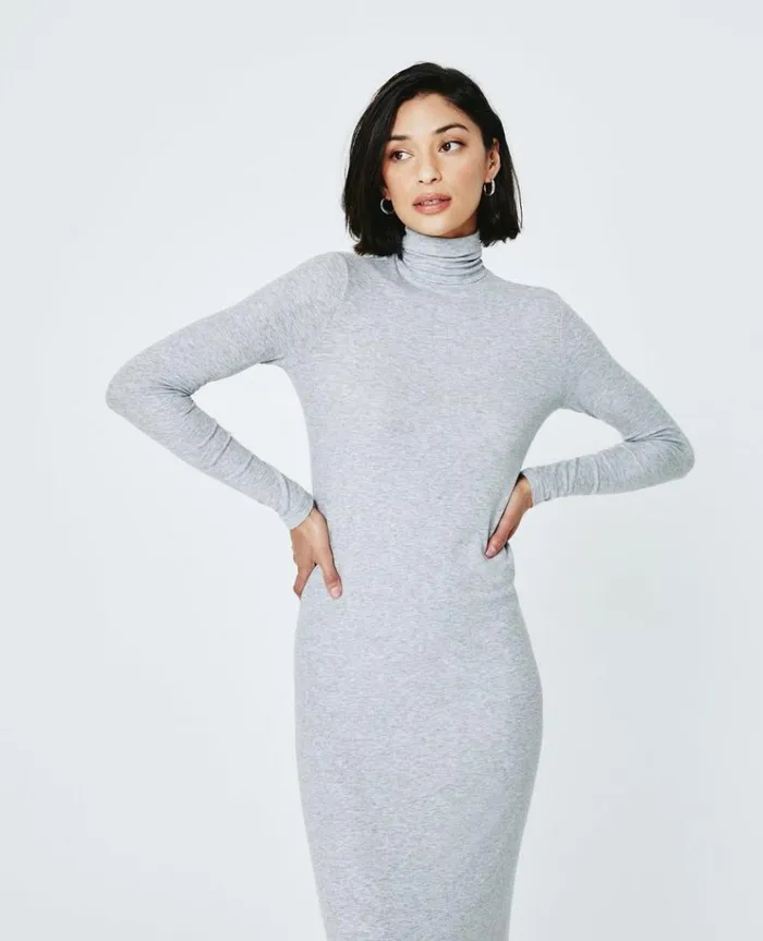 Women Dresses and More AG Jeans Jenny LS Turtleneck Dress Heather Grey Women Dresses and More AG Jeans Jenny LS Turtleneck Dress Heather Grey