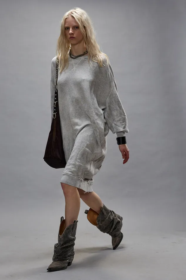 Women Dresses and Skirts R13 Grunge Sweatshirt Dress 8211 Heather Grey
