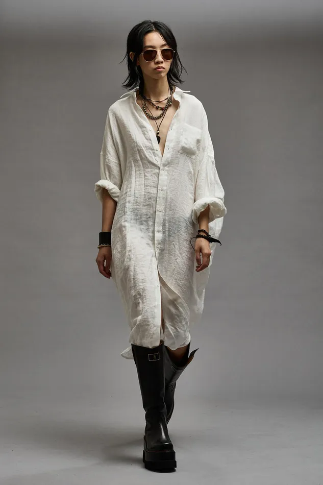 Women Dresses and Skirts R13 Jumbo Shirtdress 8211 White