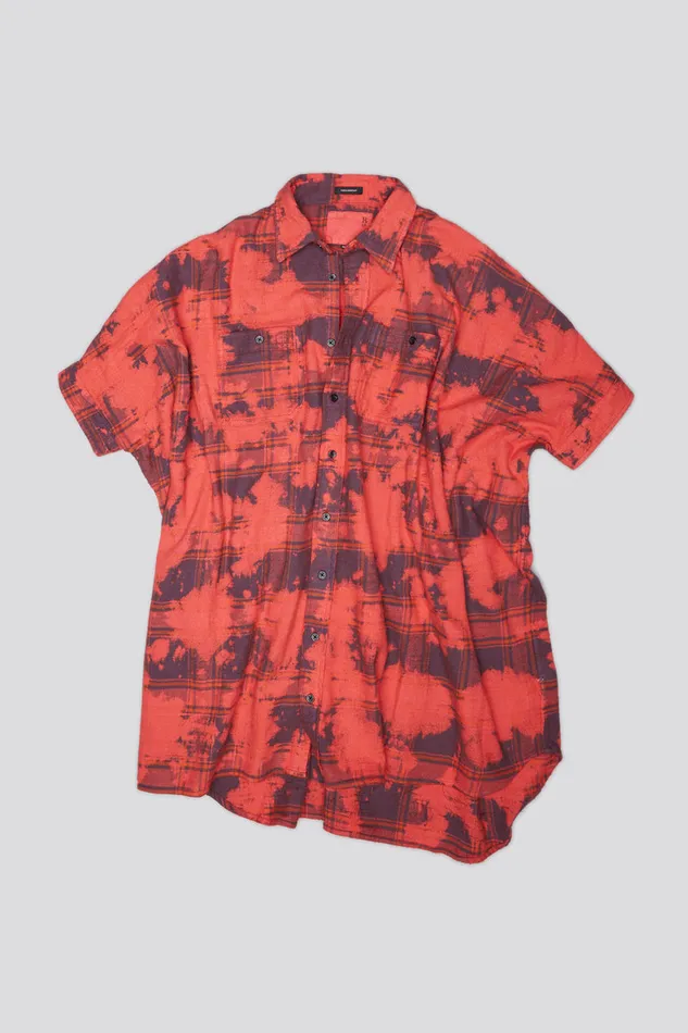 Women Dresses and Skirts R13 Oversized Relaxed Shirtdress 8211 Dusk Red Plaid