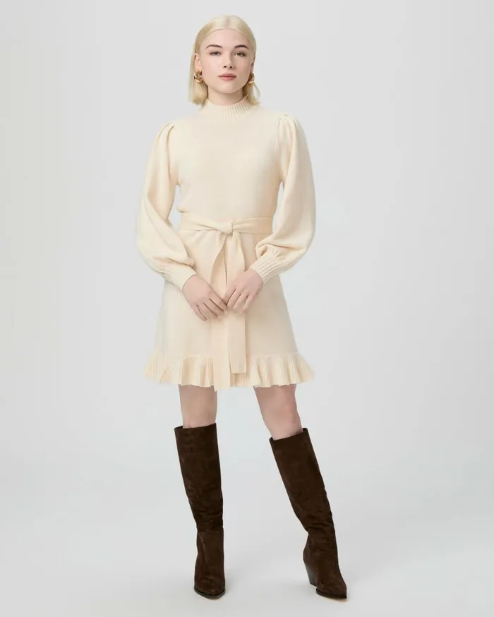 Women Dresses PAIGE Julita Petite Dress 8211 Latte Foam