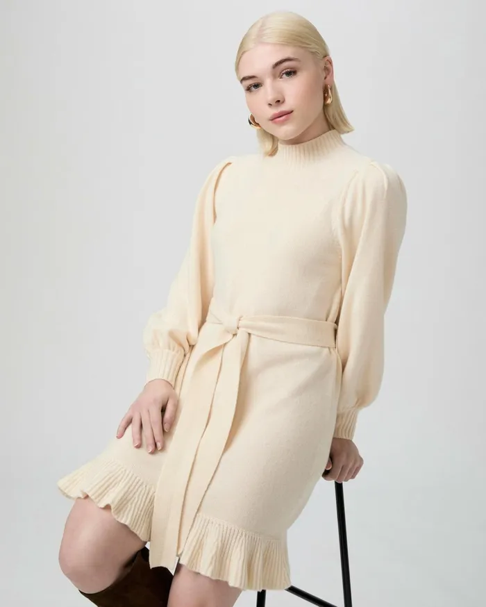 Women Dresses PAIGE Julita Petite Dress 8211 Latte Foam