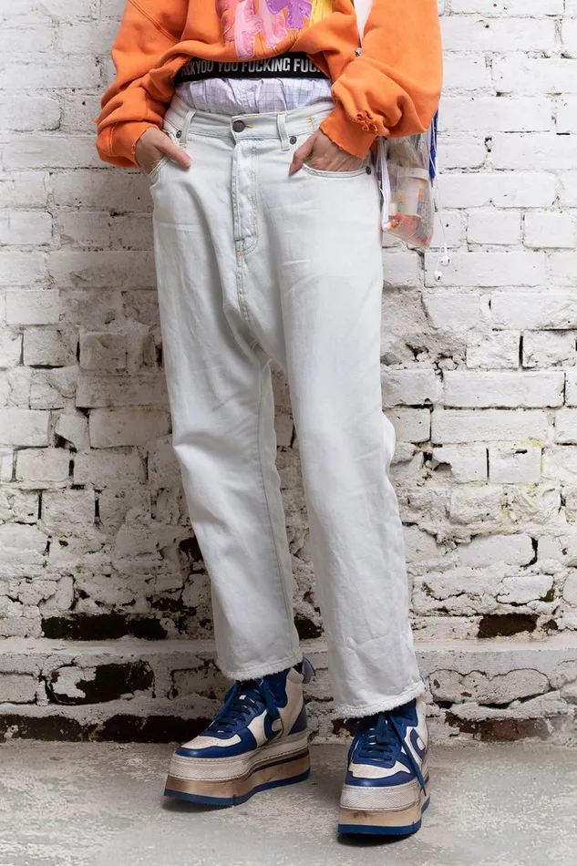 Women Drop R13 Tailored Drop 8211 Kinney Linen Indigo