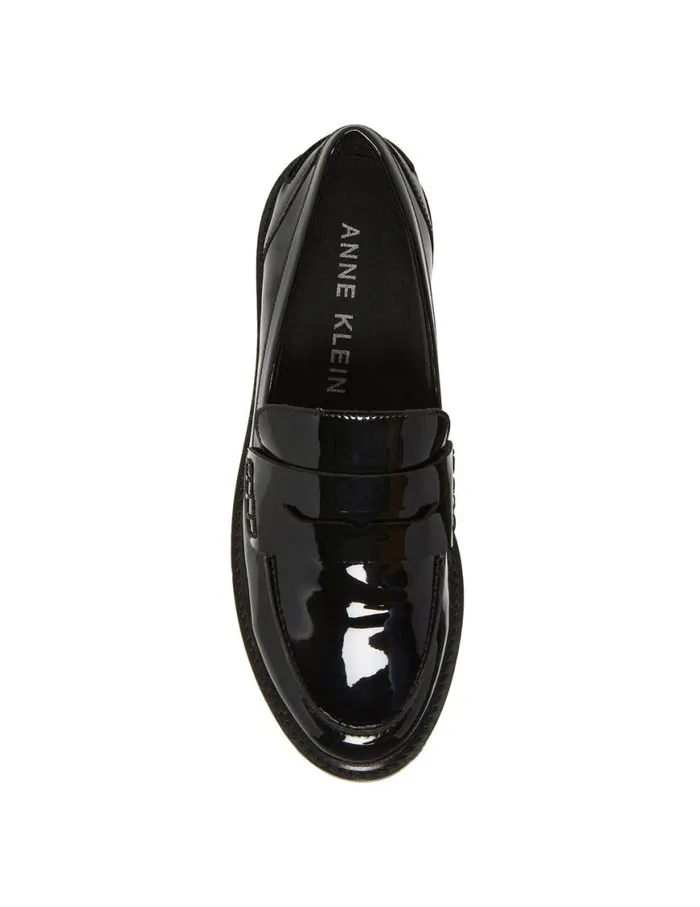 Women Emmylou Loafer Black Patent Anne Klein Flats and Loafers