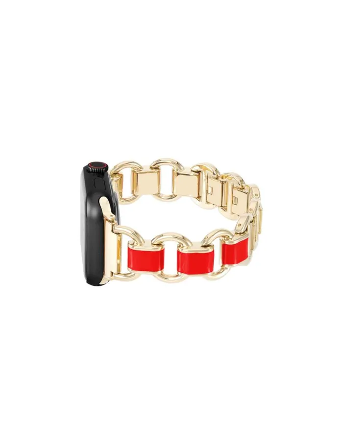 Women Enamel Link Bracelet Band For Apple Watch Whitegoldtone Anne Klein Apple Watch Accessories