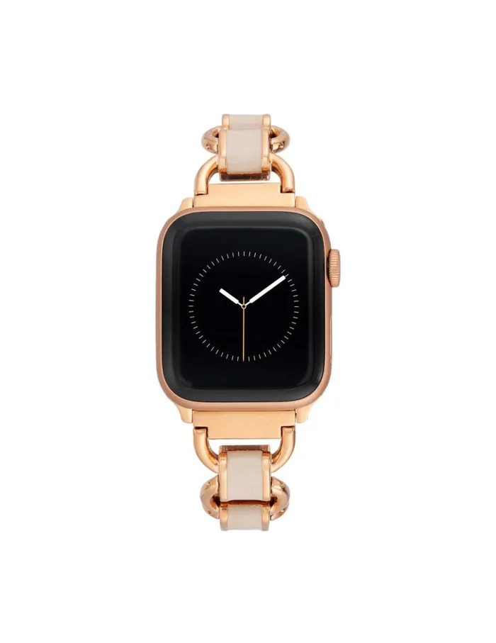 Women Enamel Link Bracelet Band For Apple Watch Whitegoldtone Anne Klein Apple Watch Accessories