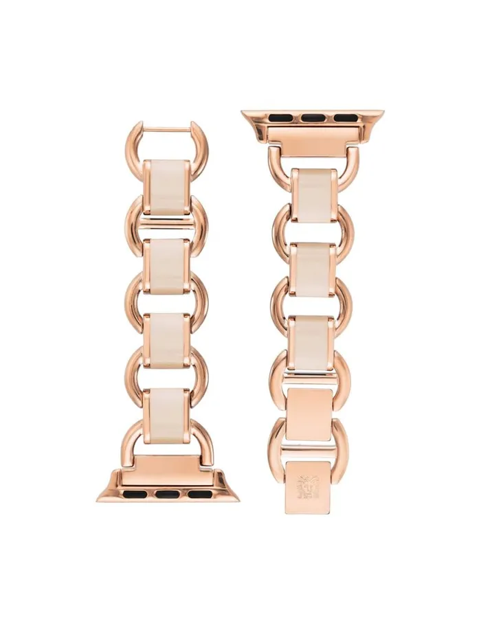Women Enamel Link Bracelet Band For Apple Watch Whitegoldtone Anne Klein Apple Watch Accessories