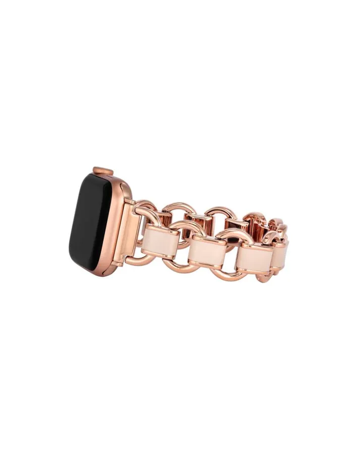Women Enamel Link Bracelet Band For Apple Watch Whitegoldtone Anne Klein Apple Watch Accessories