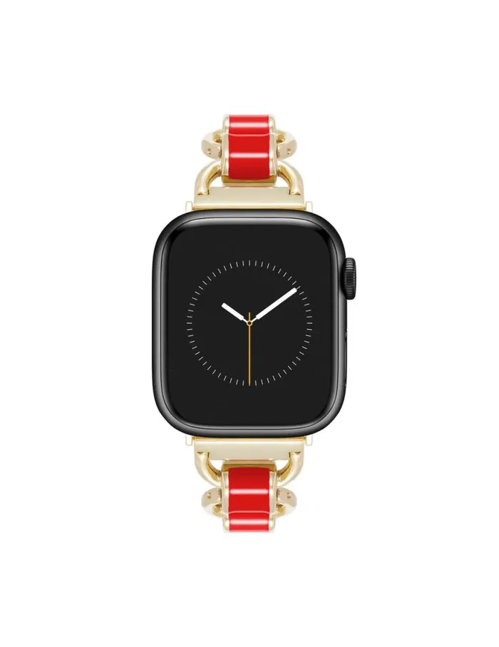 Women Enamel Link Bracelet Band For Apple Watch Whitegoldtone Anne Klein Apple Watch Accessories