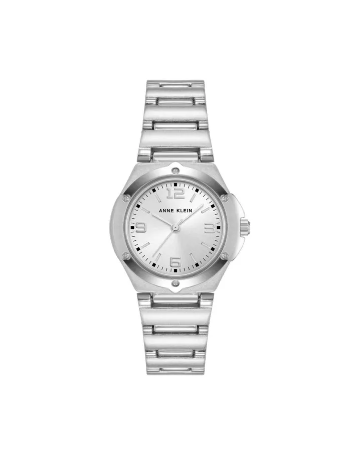 Women Everyday Metal Bracelet Watch Silvertone Anne Klein Watches