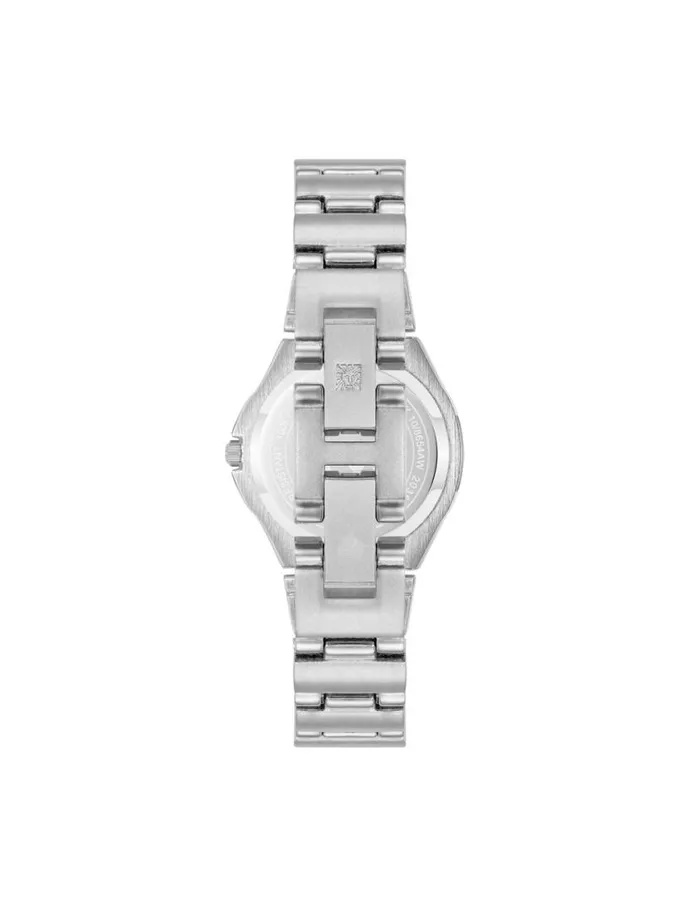 Women Everyday Metal Bracelet Watch Silvertone Anne Klein Watches