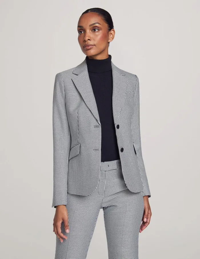 Women Executive Collection 3Pc Mini Houndstooth Suit Set Anne Black Combo Anne Klein Blazers and Jackets