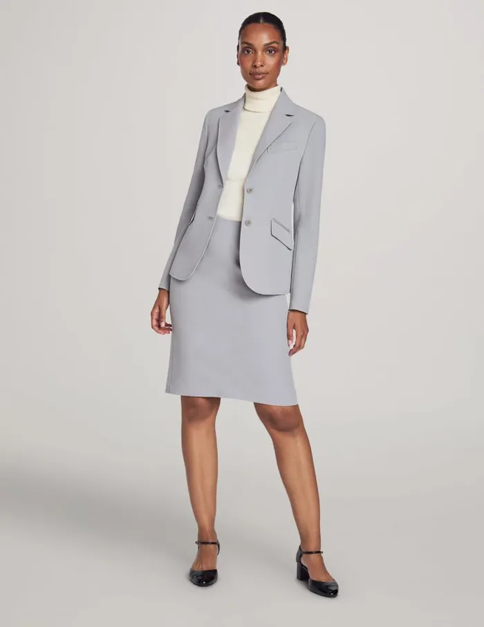 Women Executive Collection 3Pc Pants And Skirt Suit Set Atlantic Grey Anne Klein Blazers and Jackets