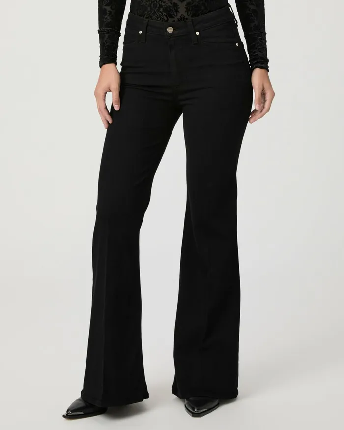 Women Flare PAIGE Charlie 32 Inch Flare Jean 8211 Black Shadow Women Flare PAIGE Charlie 32 Inch Flare Jean 8211 Black Shadow