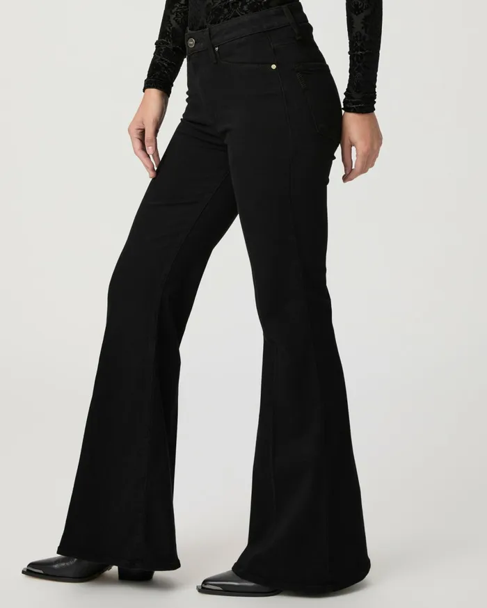 Women Flare PAIGE Charlie 32 Inch Flare Jean 8211 Black Shadow Women Flare PAIGE Charlie 32 Inch Flare Jean 8211 Black Shadow