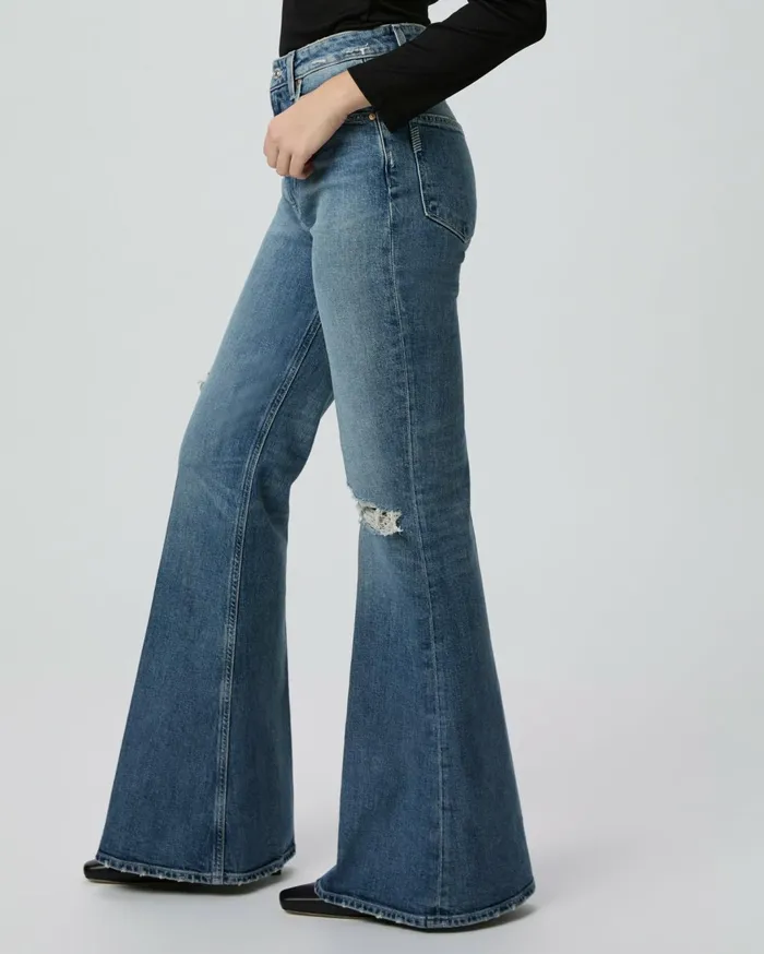 Women Flare PAIGE Charlie 32 Inch Flare Jean 8211 Blue Note Destructed Women Flare PAIGE Charlie 32 Inch Flare Jean 8211 Blue Note Destructed