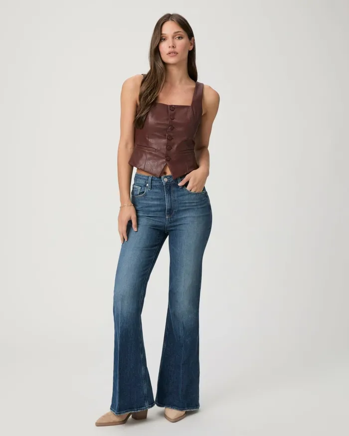 Women Flare PAIGE Charlie 32 Inch Flare Jean 8211 Mix Tape