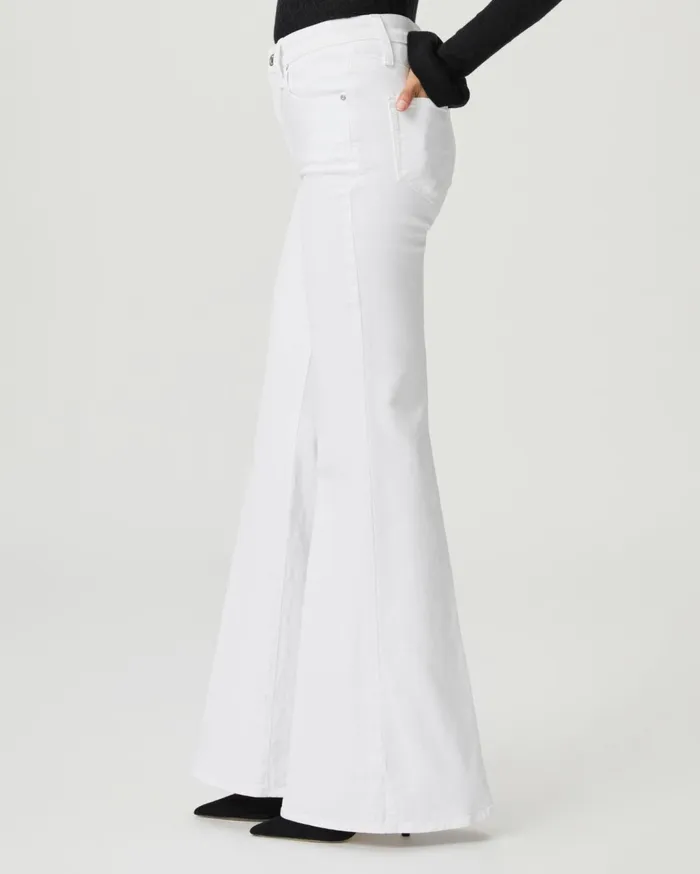 Women Flare PAIGE Charlie Flare Jean 8211 Crisp White Women Flare PAIGE Charlie Flare Jean 8211 Crisp White