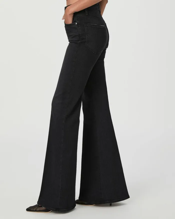 Women Flare PAIGE Charlie Flare Jean 8211 Midnight Raven Women Flare PAIGE Charlie Flare Jean 8211 Midnight Raven