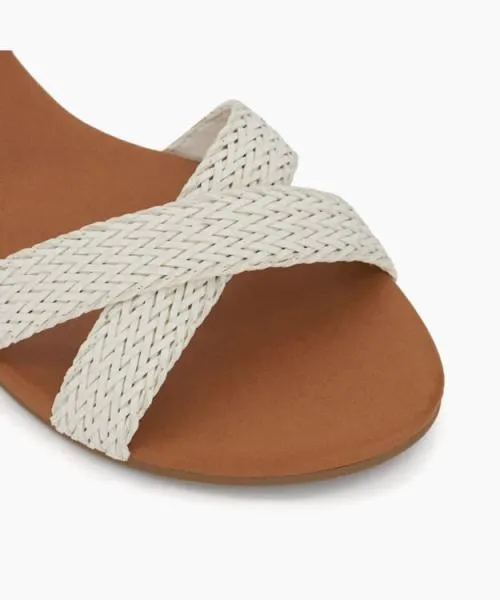Women Flat Sandals Dune London Lalisa 8211 White White Women Flat Sandals Dune London Lalisa 8211 White White