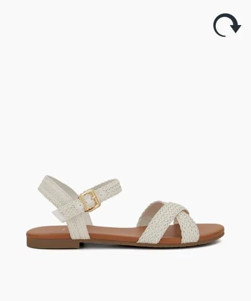 Women Flat Sandals Dune London Lalisa 8211 White White Women Flat Sandals Dune London Lalisa 8211 White White