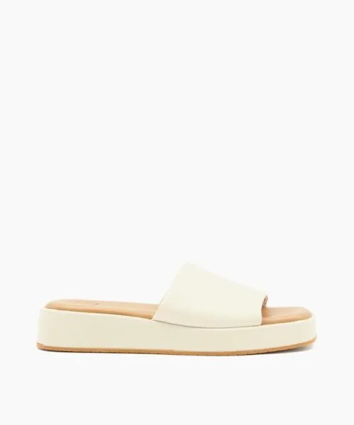 Women Flat Sandals Dune London Larley 8211 Ecru Neutral