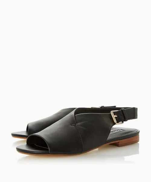 Women Flat Sandals Dune London Leannia 8211 Black Black Women Flat Sandals Dune London Leannia 8211 Black Black