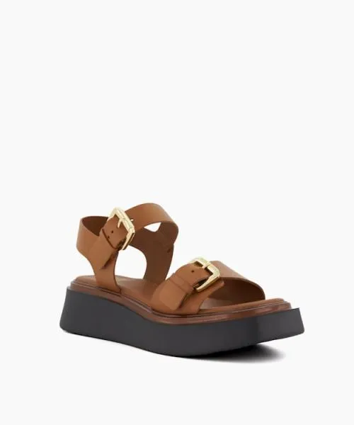 Women Flat Sandals Dune London Loells 8211 Tan Brown Women Flat Sandals Dune London Loells 8211 Tan Brown