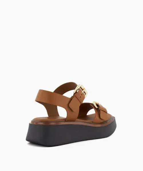 Women Flat Sandals Dune London Loells 8211 Tan Brown Women Flat Sandals Dune London Loells 8211 Tan Brown