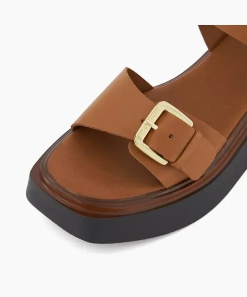Women Flat Sandals Dune London Loells 8211 Tan Brown Women Flat Sandals Dune London Loells 8211 Tan Brown