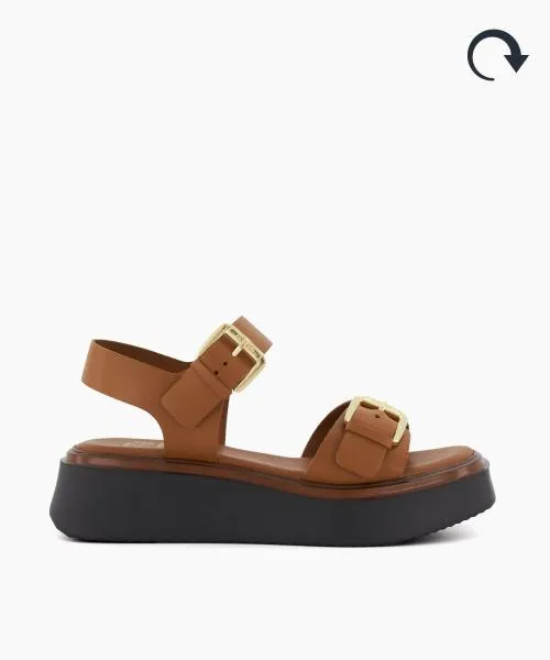 Women Flat Sandals Dune London Loells 8211 Tan Brown Women Flat Sandals Dune London Loells 8211 Tan Brown