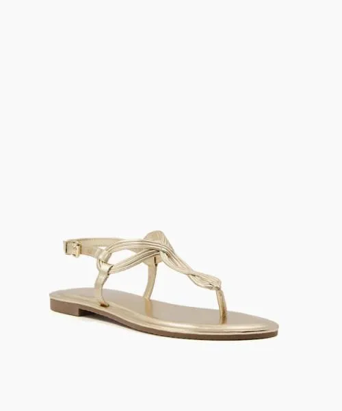Women Flat Sandals Dune London Logic 8211 Gold Metallic Women Flat Sandals Dune London Logic 8211 Gold Metallic