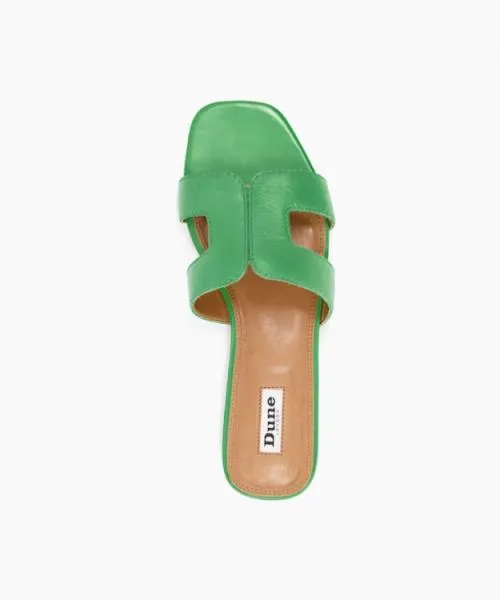 Women Flat Sandals Dune London Loupe 8211 Green Green Women Flat Sandals Dune London Loupe 8211 Green Green