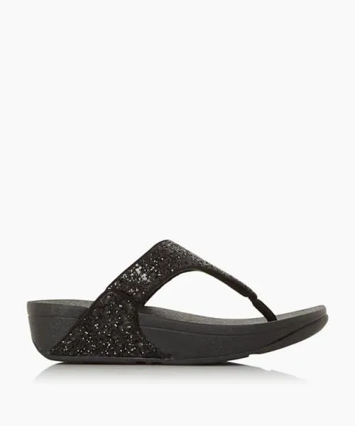 Women Flat Sandals Dune London Lulu Glitter 8211 Black Black